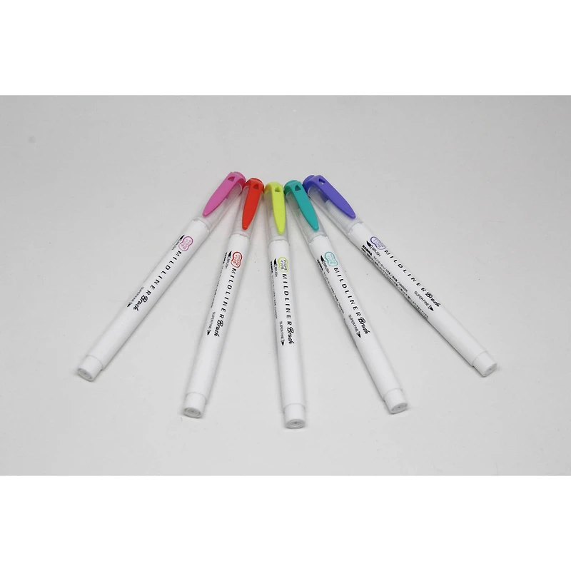 Zebra Mildliner Refresh Double-Ended Brush Pen Set