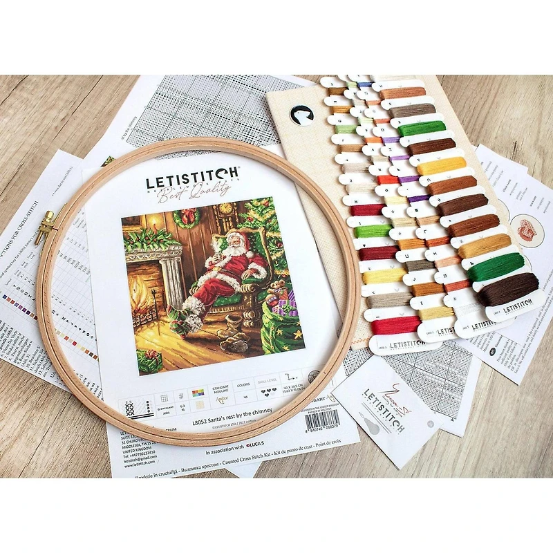 Letistitch Santa's Rest by the Chimney Counted Cross Stitch Kit