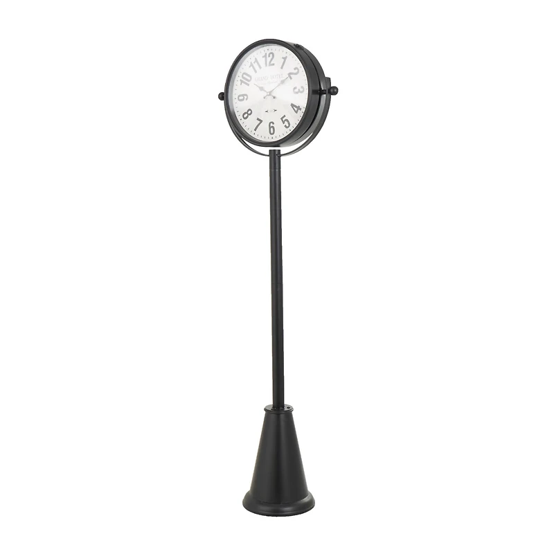 6ft. Black Metal Clock