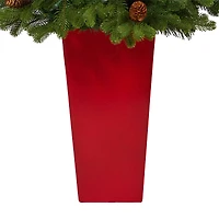 3.5ft. Pre-Lit Yukon Mountain Fir Artificial Christmas Tree in Planter
