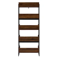 Walker Edison 64" Dark Walnut 5-Shelf Bookshelf