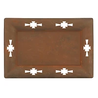 15" Red Rust Metal Tray Tabletop Décor by Ashland®