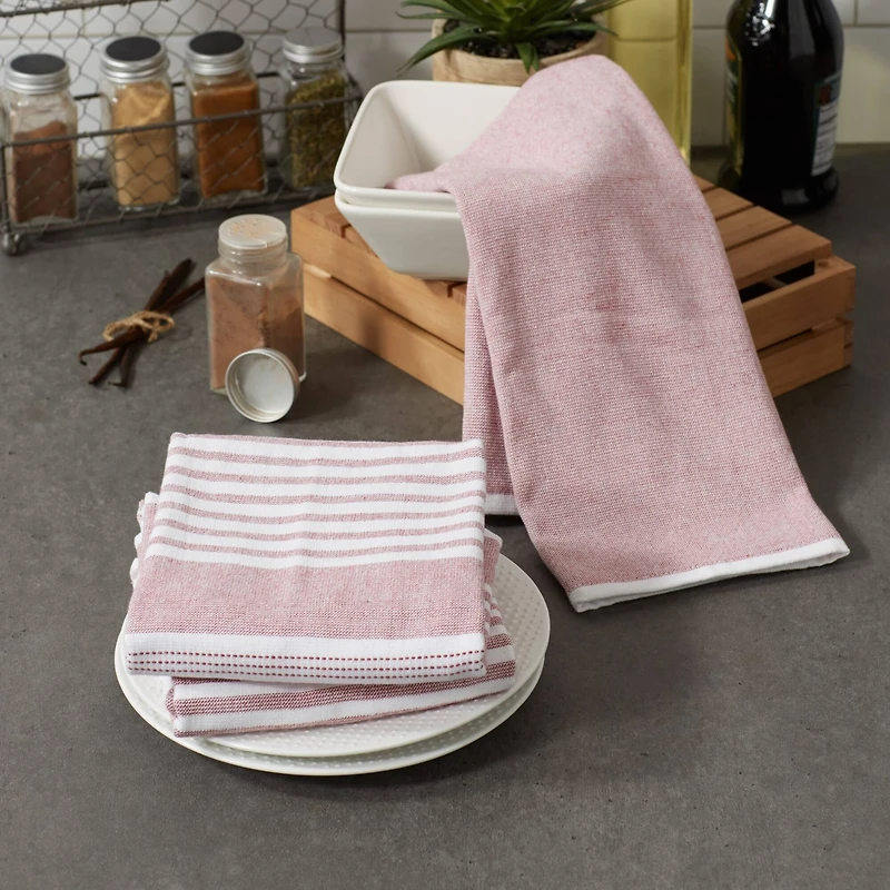 DII® Barn Red French Terry Dishtowel Set