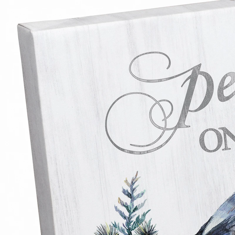 Peace On Earth Bird Canvas Wall Art