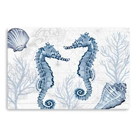 Deep Blue Sea IV On White Canvas Giclee