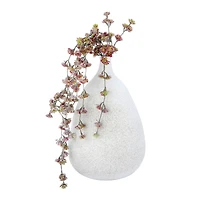 Hello Honey® 14" Large Textured Terracotta Vase with Narrow Top