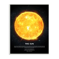 Stupell Industries Milky Way Sun Infographic Outer Space Astrological Facts Wall Plaque