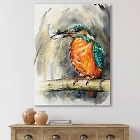 Designart - Common Kingfisher Eating A Small Fish