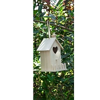 6 Pack: 8" Heart & Fence Wood Birdhouse by Make Market®