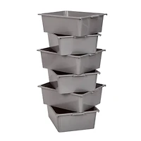 Honey Can Do Gray/White 6-Bin Rolling Cart