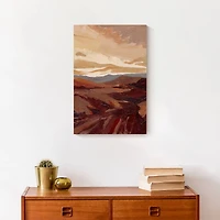 Painted Mountain Landscape Canvas Wall Art
