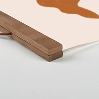 Simple Orange Poppies 16" x 20" Teak Hanging Canvas