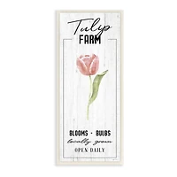 Stupell Industries Tulip Farm Pink Country Floral Locally Grown Blooms, 7" x 17"