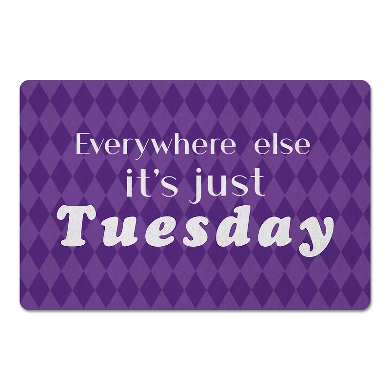 Everywhere Just Tuesday Mardi Gras Floor Mat