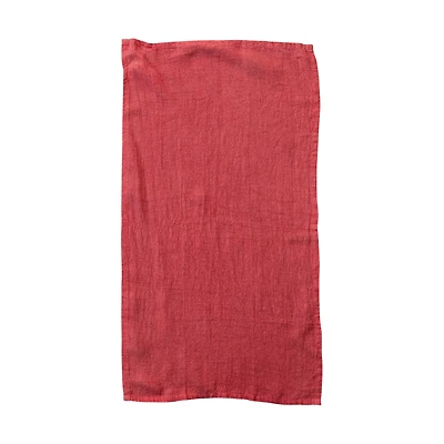 Hello Honey® 36" Oversized Red Stonewashed Linen Tea Towel