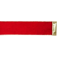 2.5" x 60ft. Burgundy Velvet with Gold Back Wired Jumbo Ribbon by Celebrate It®