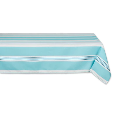 DII® Beach House Stripe Print Outdoor Tablecloth 60x120"