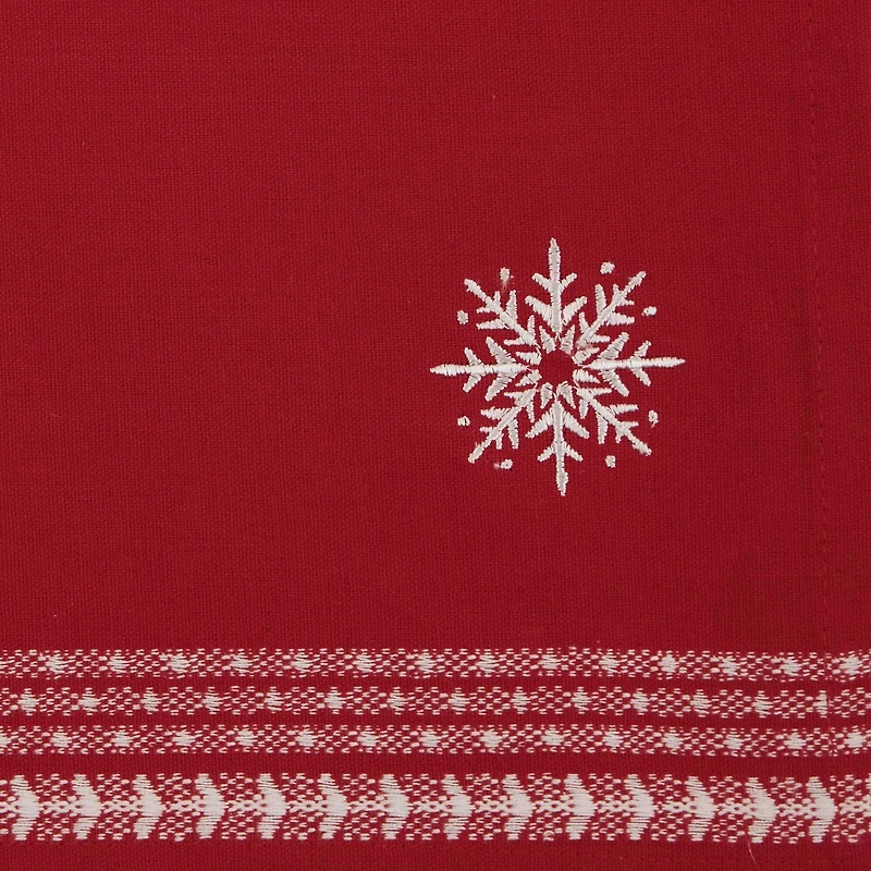 DII® Nordic Snowflake Embroidered Napkin Set, 4ct.