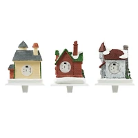 Glitzhome® 6" Lighted House Stocking Holder Set