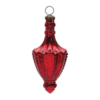 4ct. Red Mercury Glass Finial Drop Ornament