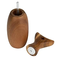 Hello Honey® 7.75" Natural Acacia Wood Fish Tail Shaped Pepper Mill