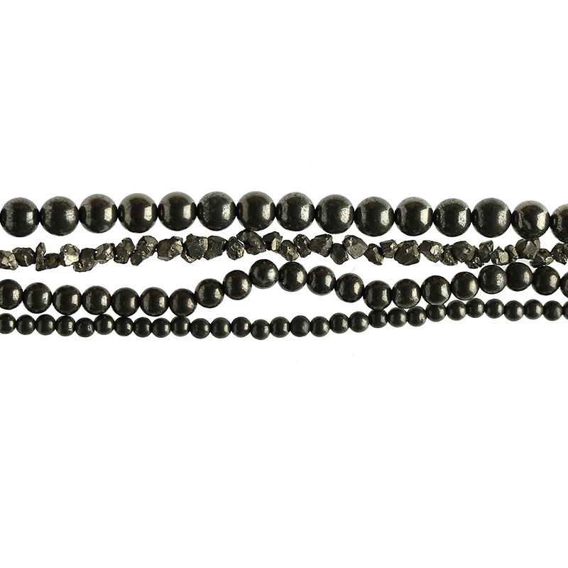 Black Pyrite Semi-Precious Beads Value Pack by Bead Landing™