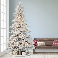 9ft. Pre-Lit Flocked Utah Fir Artificial Christmas Tree, Clear Lights