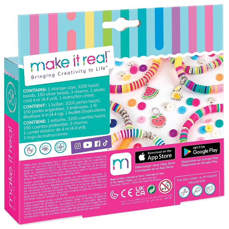 Make It Real Mixed Heishi Beads with Storage Case Activity Kit