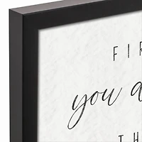 First You Dream 13.73" x 13.73" Black Framed Canvas