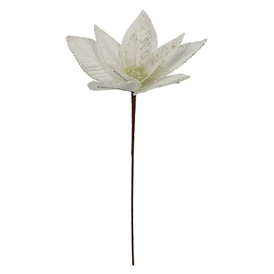 22" White Pearl Poinsettia Stem by Ashland®