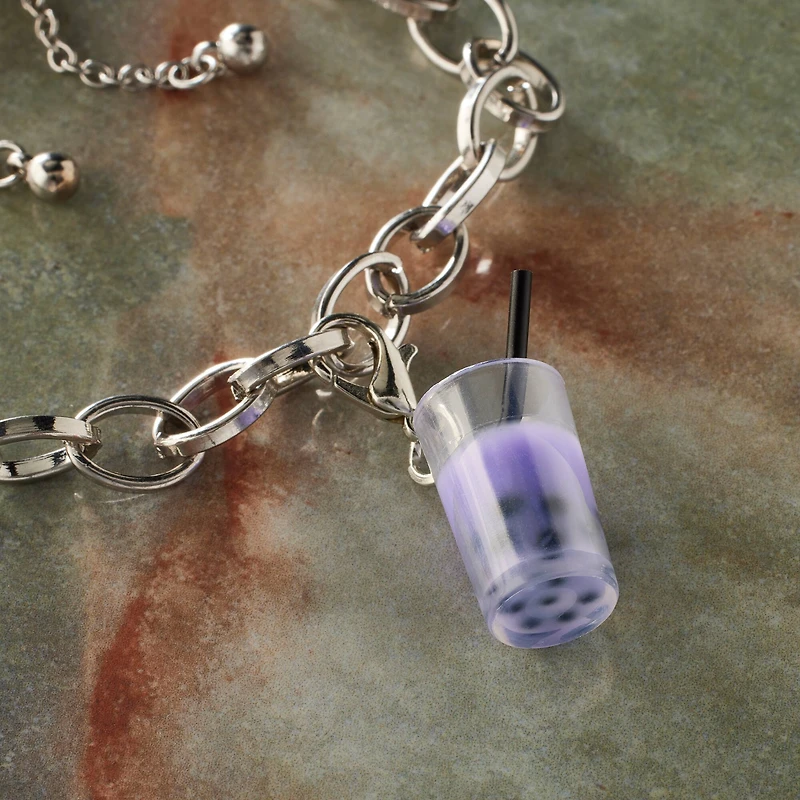 Purple Boba Tea Charm by Bead Landing™