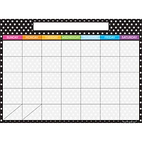 Ashley Productions Smart Poly® PosterMat Pals™ Space Savers BW Dots Calendar, 10ct.