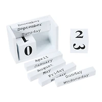 Hello Honey® 5.5" Wooden Perpetual Desk Block Calendar