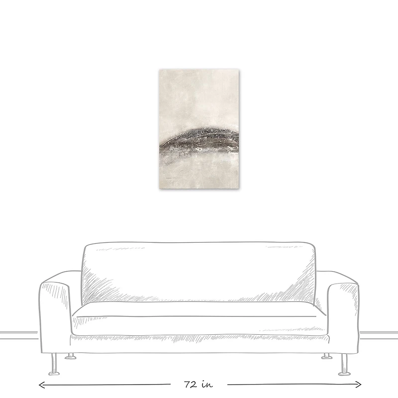 Shimmer Gray Abstract II 20" x 30" Canvas Wall Art