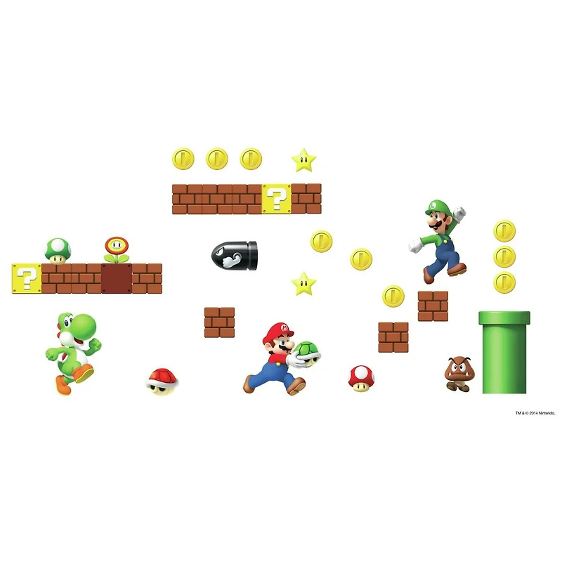 RoomMates Nintendo Super Mario Build A Scene Decals