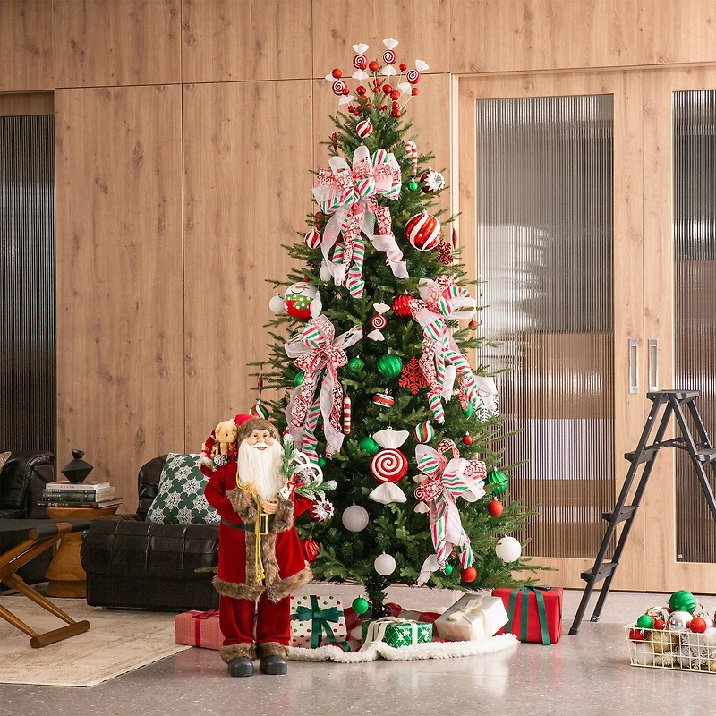 Glitzhome® 18 Pack Whimsical Red & Green Deluxe Large Ornaments