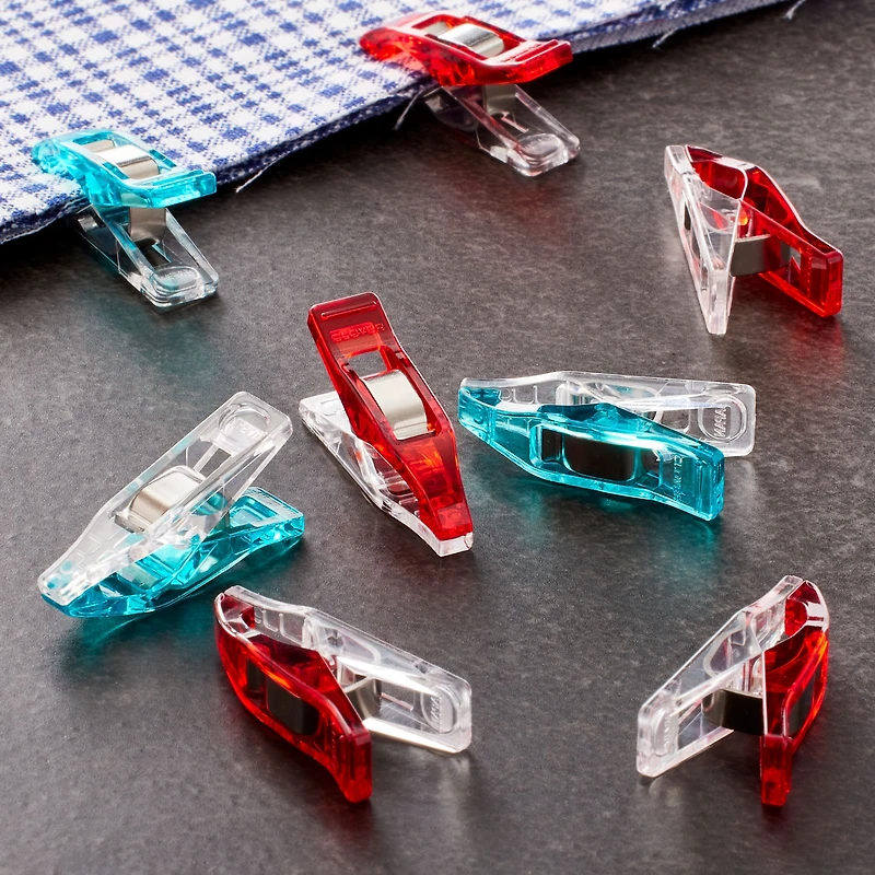 Clover Blue & Red Wonder Clips, 20ct.
