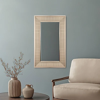 Head West Pave Brushed Nickel Stylish Bathroom & Wall Mirror