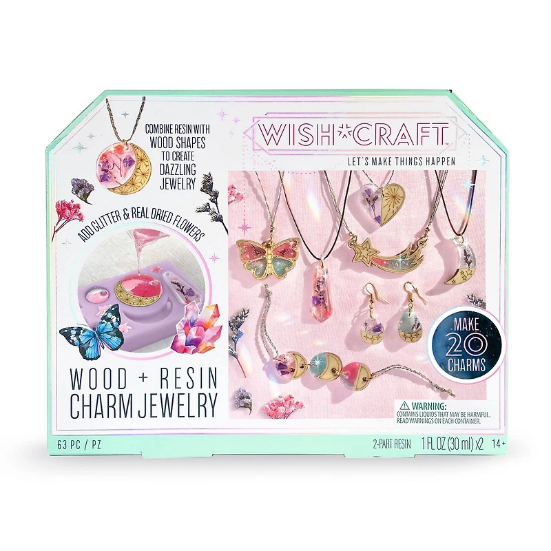 Wish Craft™ Wood & Resin Charm Jewelry Craft Kit