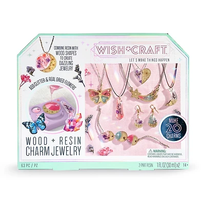 Wish Craft™ Wood & Resin Charm Jewelry Craft Kit