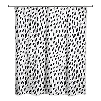 Monochromatic Spot Pattern 71" x 74" Shower Curtain