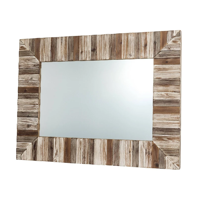 Glitzhome® 39.5" Rectangle Wooden Farmhouse Wall Mirror