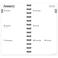 2026 Blue Blooms Small Weekly Monthly Planner