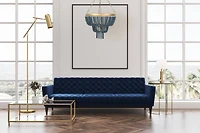 Hello Honey® 25.5" Iron Pendant Light With Blue Wood Beads