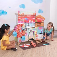 KidKraft Ferris Wheel Fun Beach House Wooden 360-Play Dollhouse
