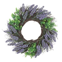 22" Lavender & Boxwood Wreath