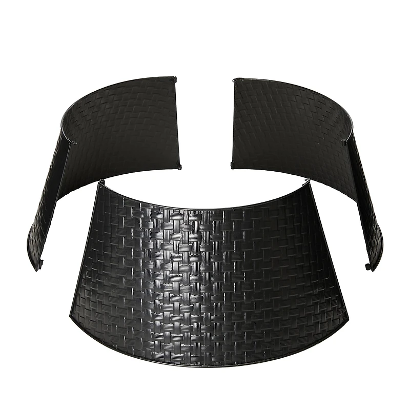 Glitzhome® Black 26" Woven Metal Tree Collar