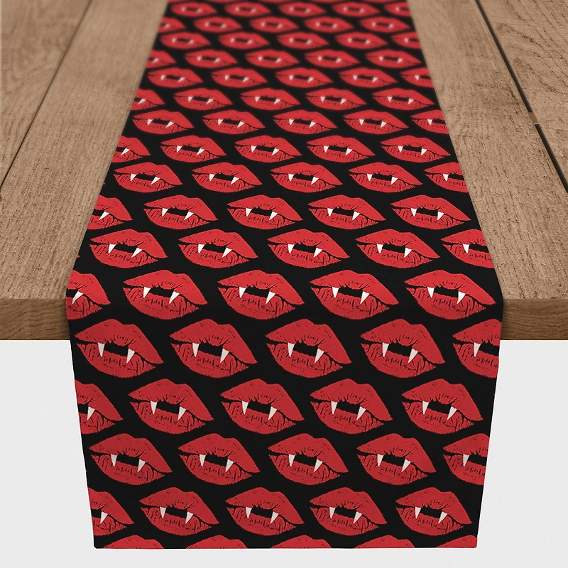 72" Vampire Lips Poly Twill Table Runner