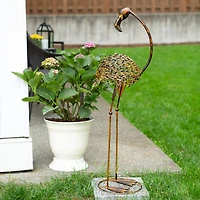 42" Wild Flamingo Garden Art Duo