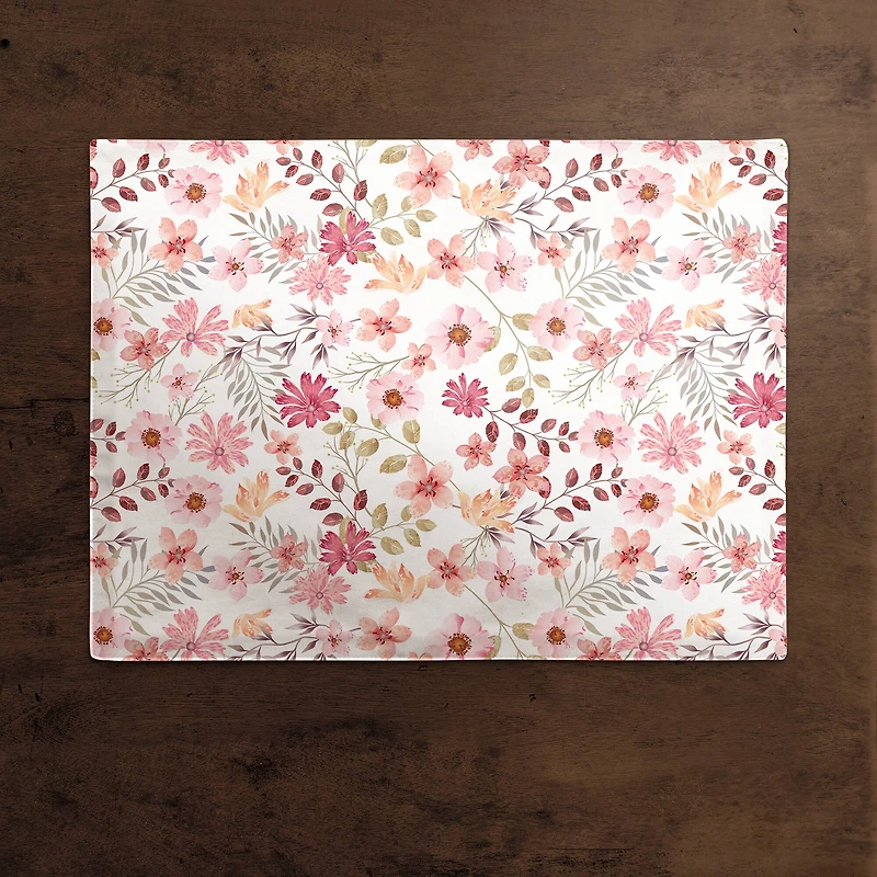 Mother's Day Pink Florals Cotton Twill Placemat